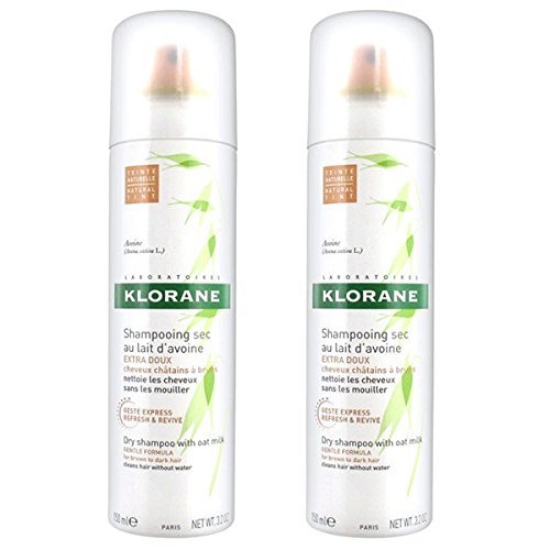 Lugar Klorane Spray Shampooing sec Extra-doux au Lait d'Avoine Teinté 2x150 ml