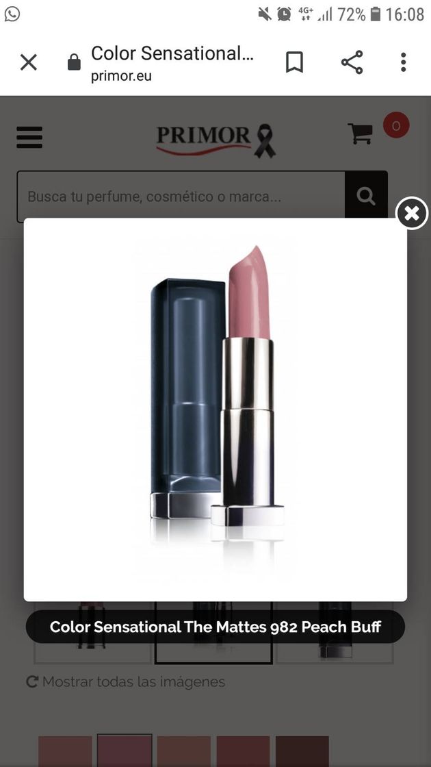 Producto Color Sensational Inti Mattes Maybelline 982