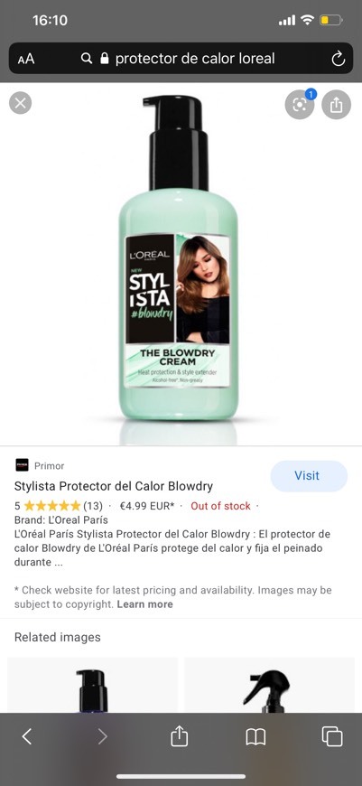 Products Protector de calor para hacer ondas