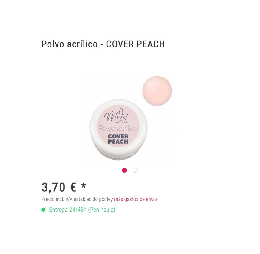 Productos Polvo acrílico rosa 