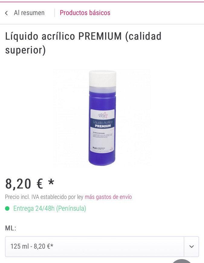 Products Líquido para acrílico 