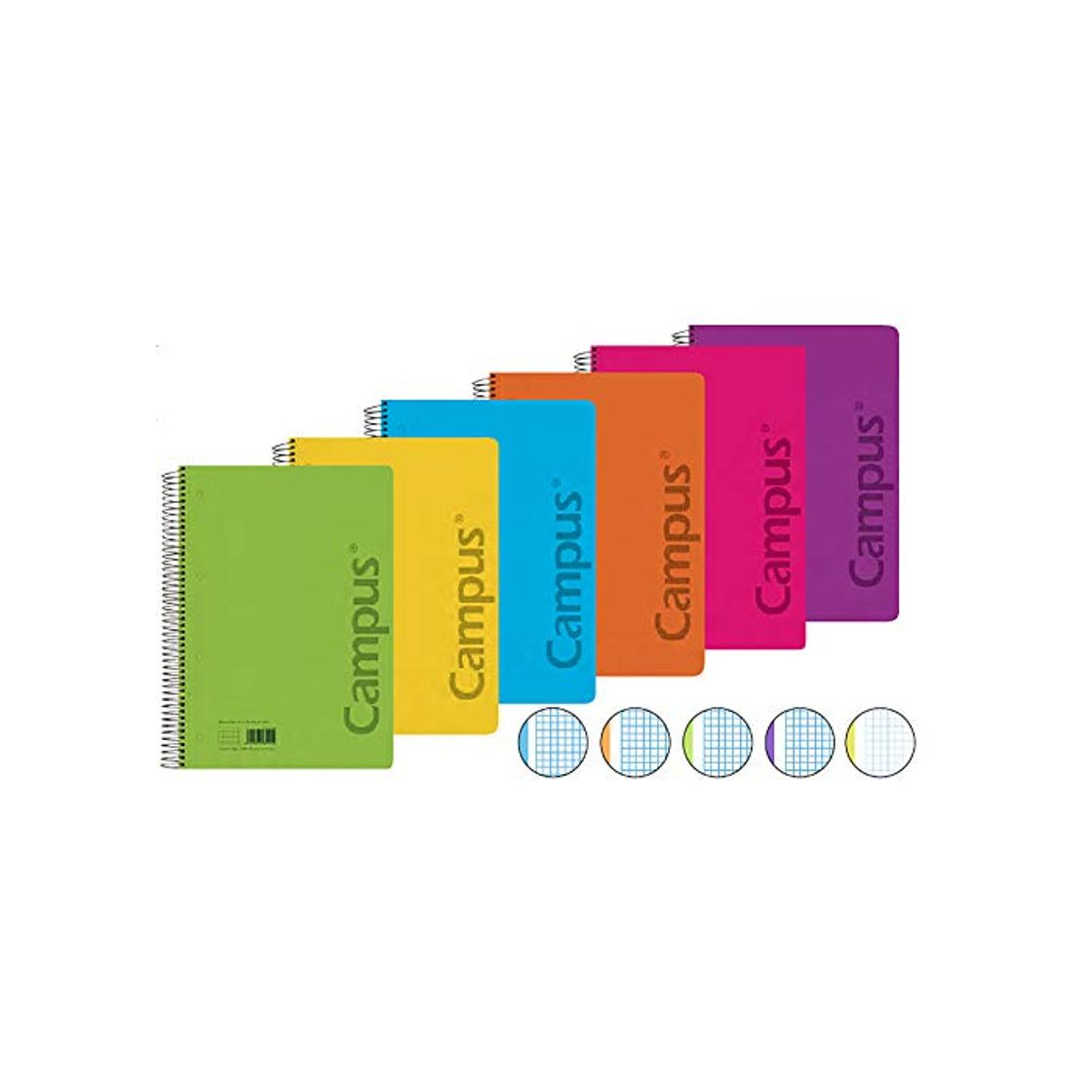 Social Campus University Pack de 6 Bloc A4 120