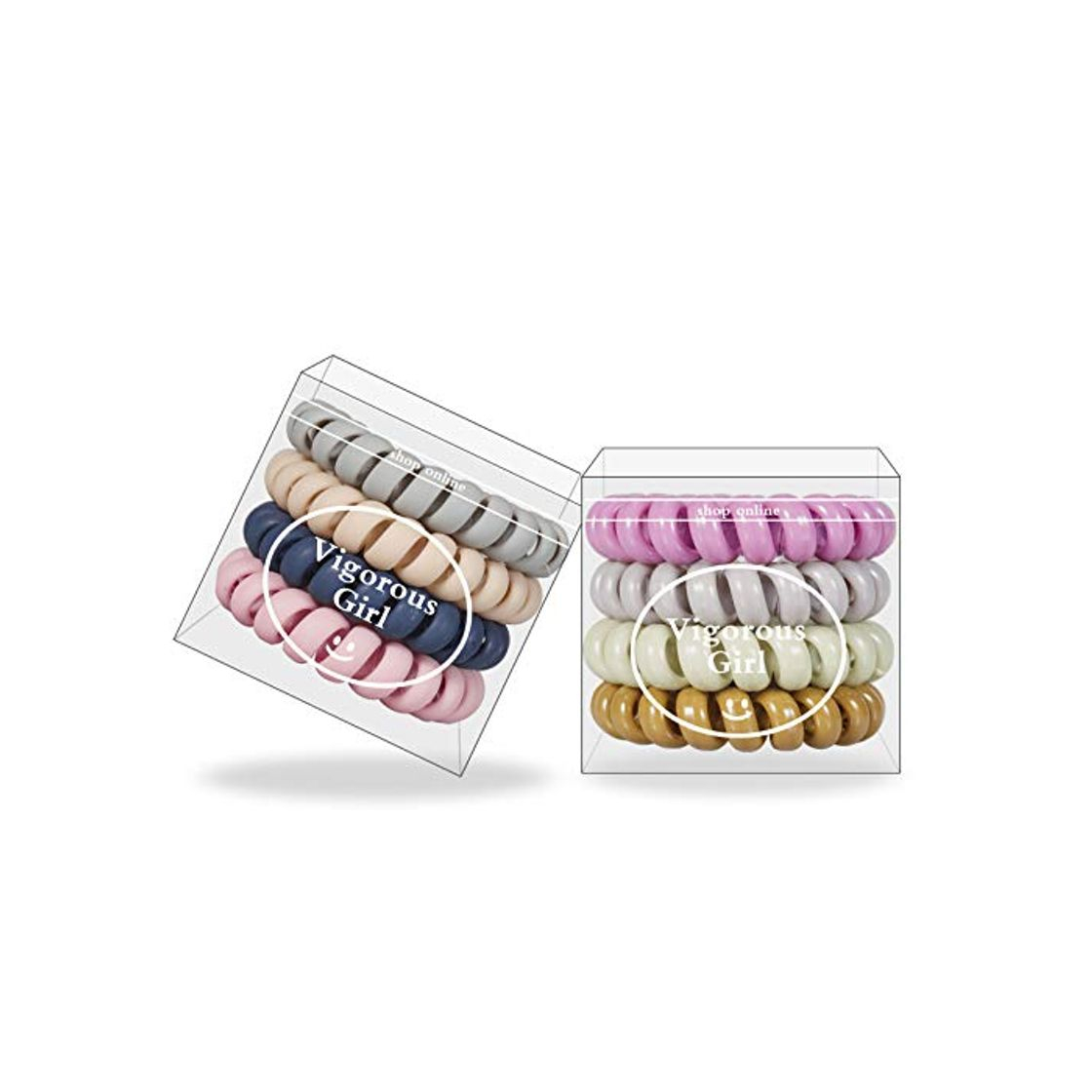 Social Onlyoily 8 Pcs Gomas de Pelo en Espiral Lazos para Cabello en