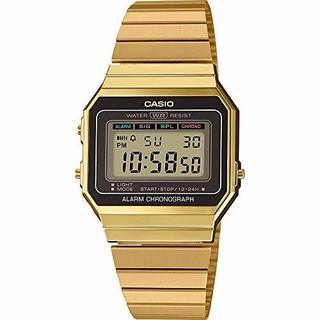 Fashion Casio Reloj Mujer de Digital con Correa en Acero Inoxidable A700WEG-9AEF