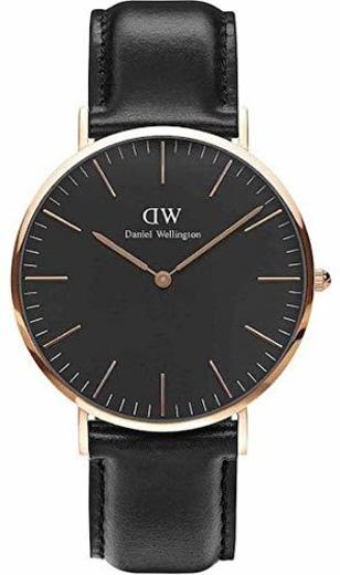 Daniel Wellington Reloj Analógico para Unisex de Cuarzo con Correa en Cuero