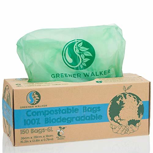 Producto Greener Walker 100% compostable Biodegradable 10L Bolsa Basura Alimentos Cocina Bolsas de