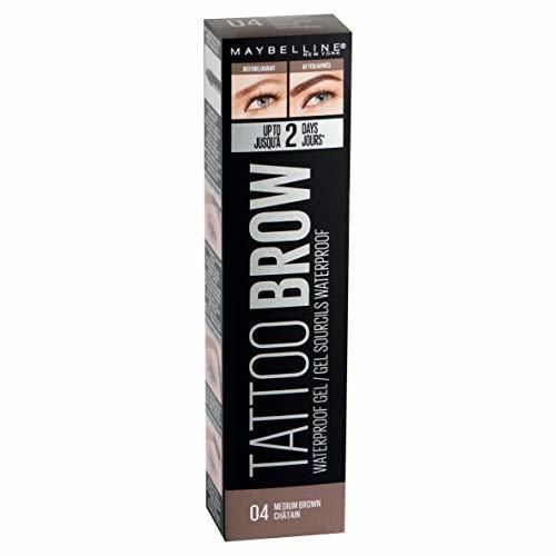 Maybelline MAY TAT.BROW WATERPROOF GEL NU 04 MEDIU máscara para cejas Marrón