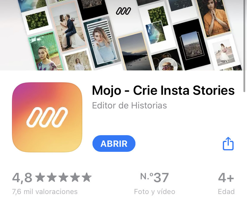 App ‎Mojo - Crie Insta Stories en App Store