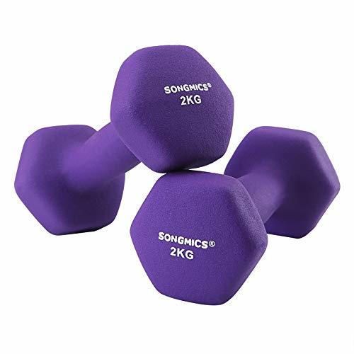 SONGMICS Women 's Juego de 2 Mancuernas Mancuernas Gimnasia Pesas Vinilo en diseños