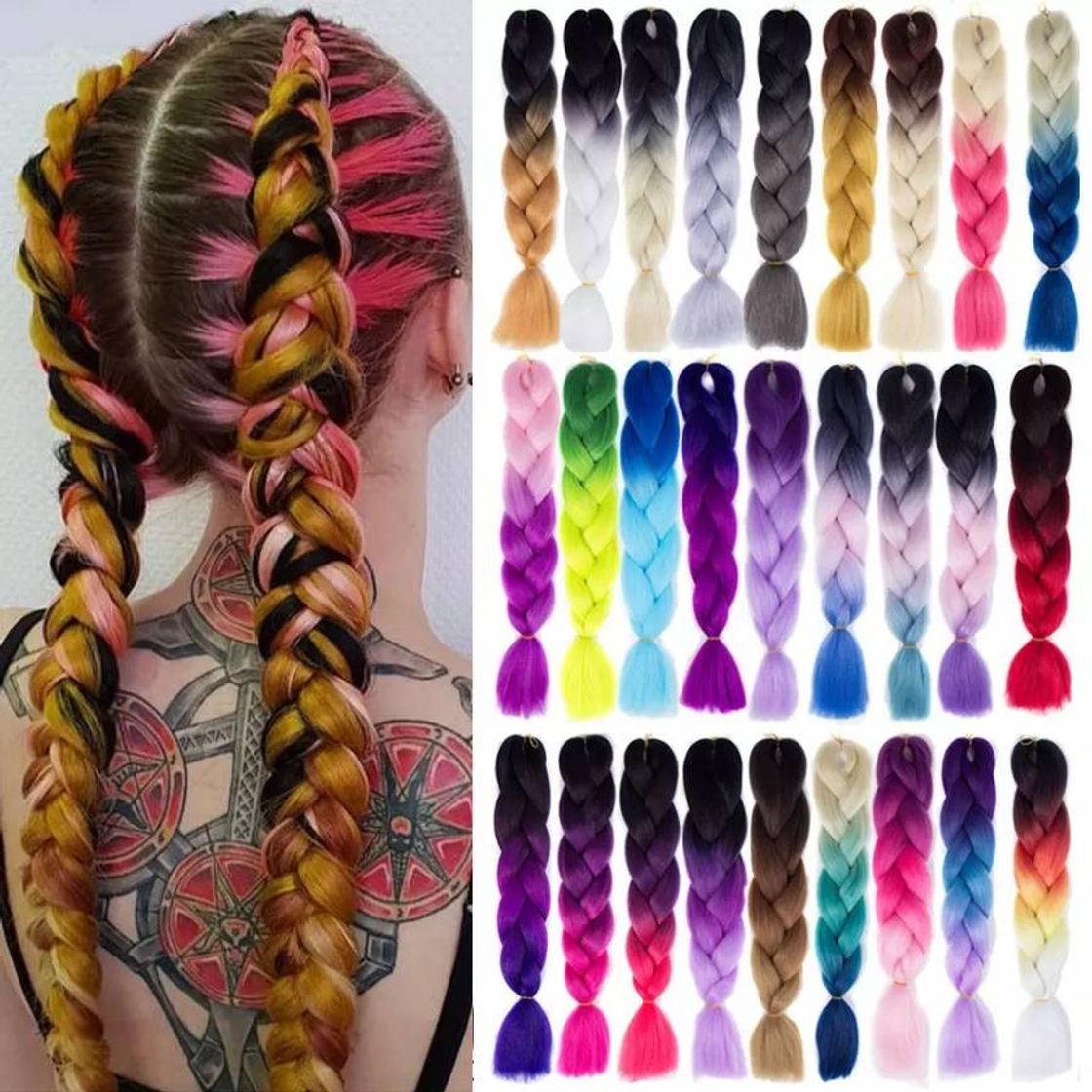 Producto Extensiones de colores para trenzas