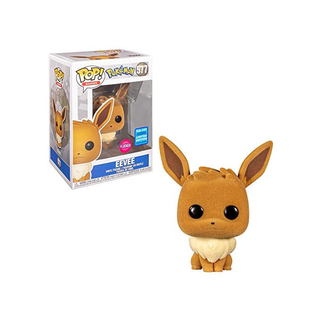 Social POP Funko Pokemon 577 Eeve Flocked Funko 2020 Wondrous Convention