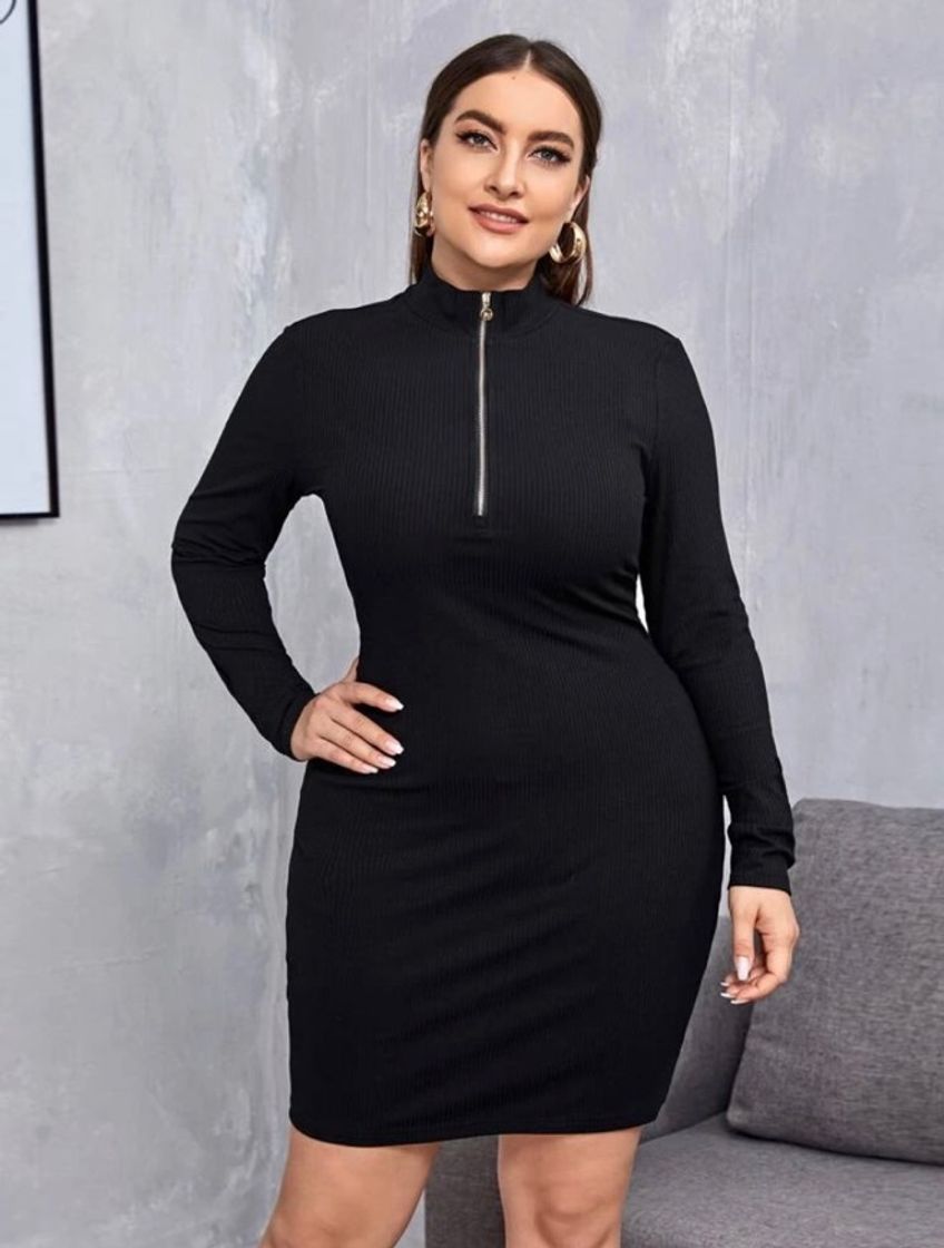 Social Vestido Talla Grande Con Cremallera
