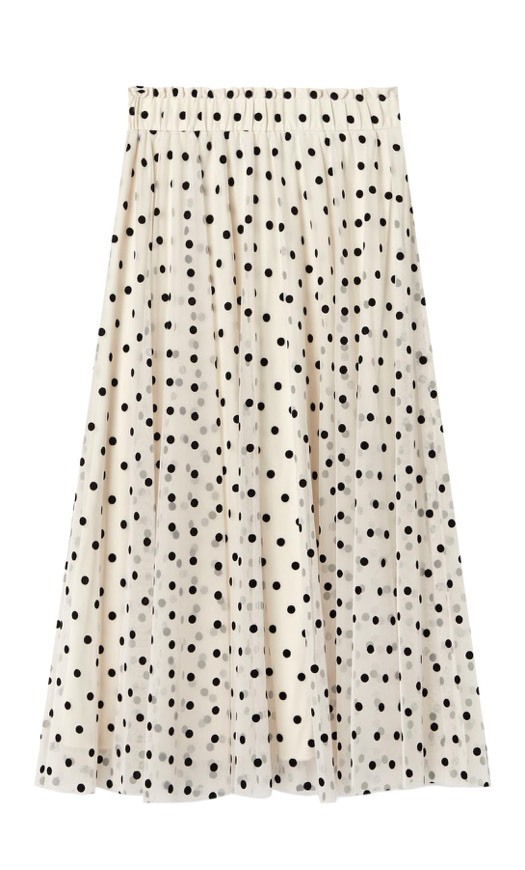 Social Falda midi lunares
