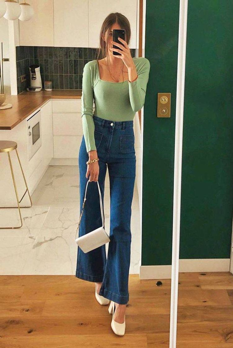 Moda green + jeans 