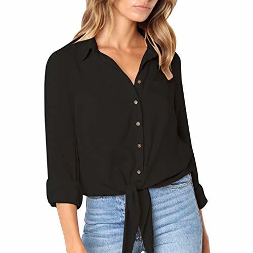 Moda Darringls Blusa para Mujer, Mujeres V Cuello Blusa Pura Atractiva Grandes Suaves