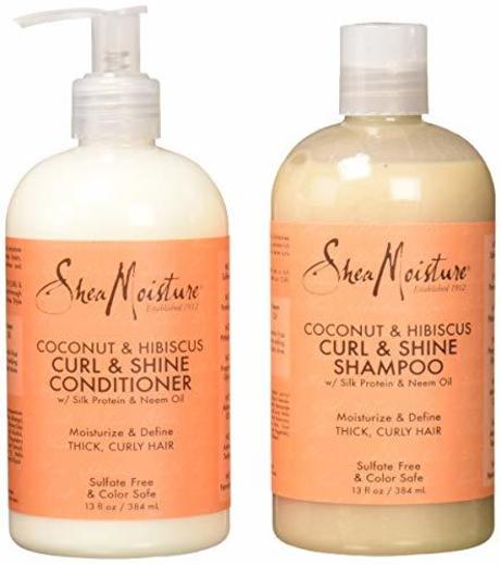 Shea Moisture Coconut & Hibiscus Curl & Shine Shampoo and Conditioner Set