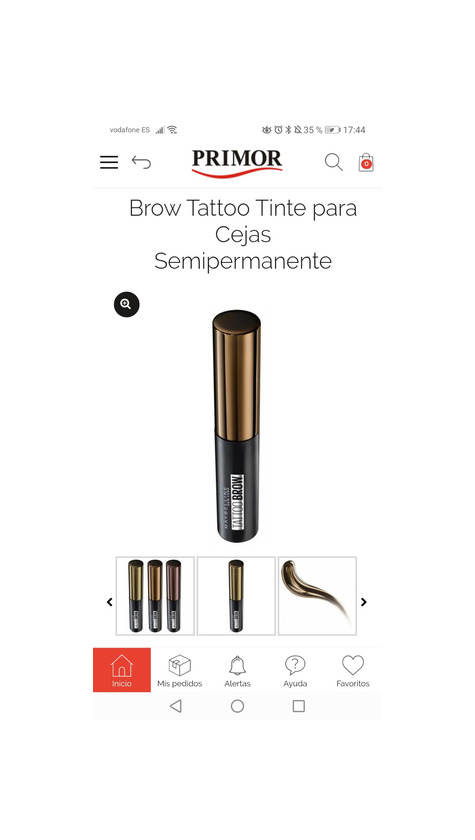 Producto Tinte para cejas