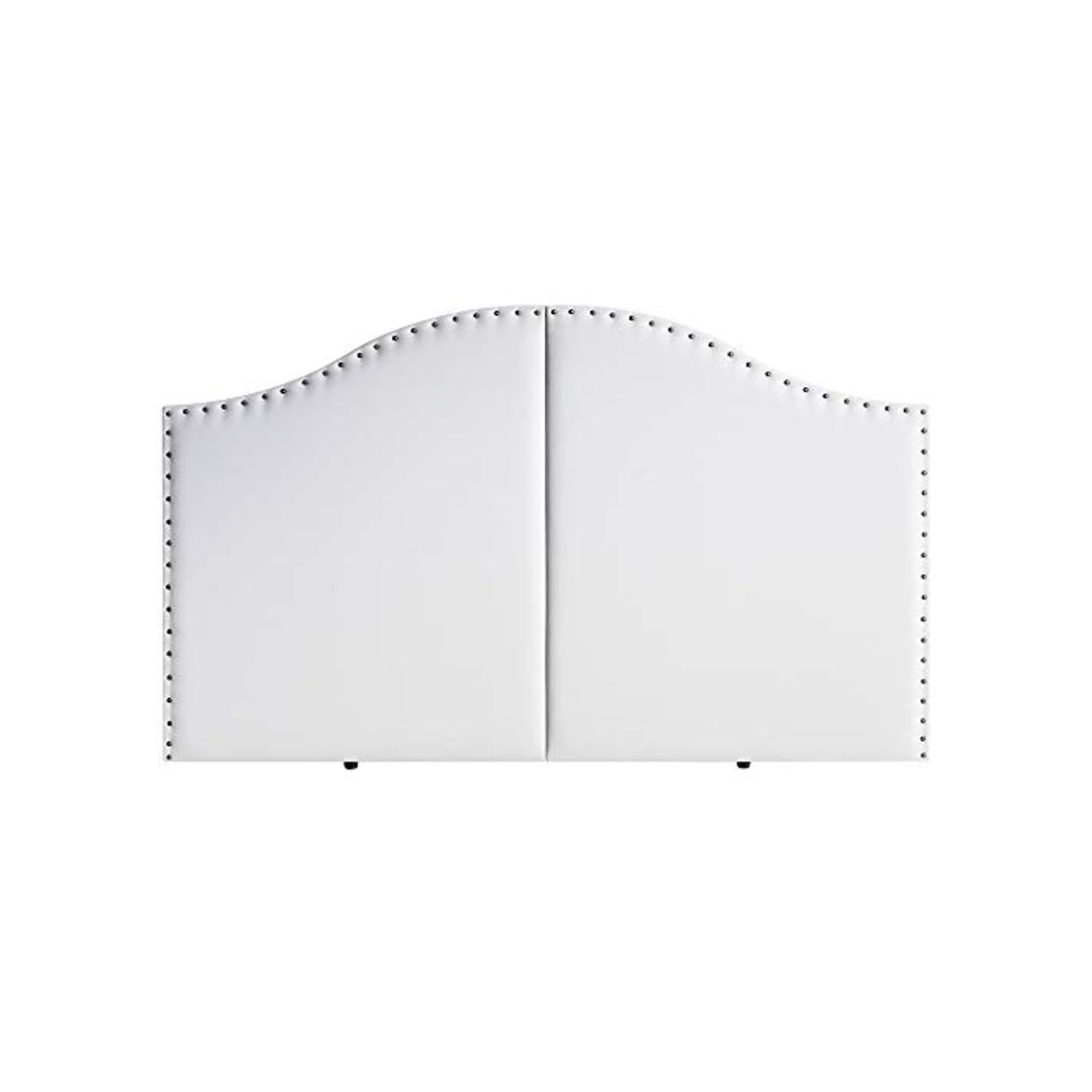 Product marckonfort Cabezal Partido tapizado Lyon 160X95 con Tachuelas Blanco