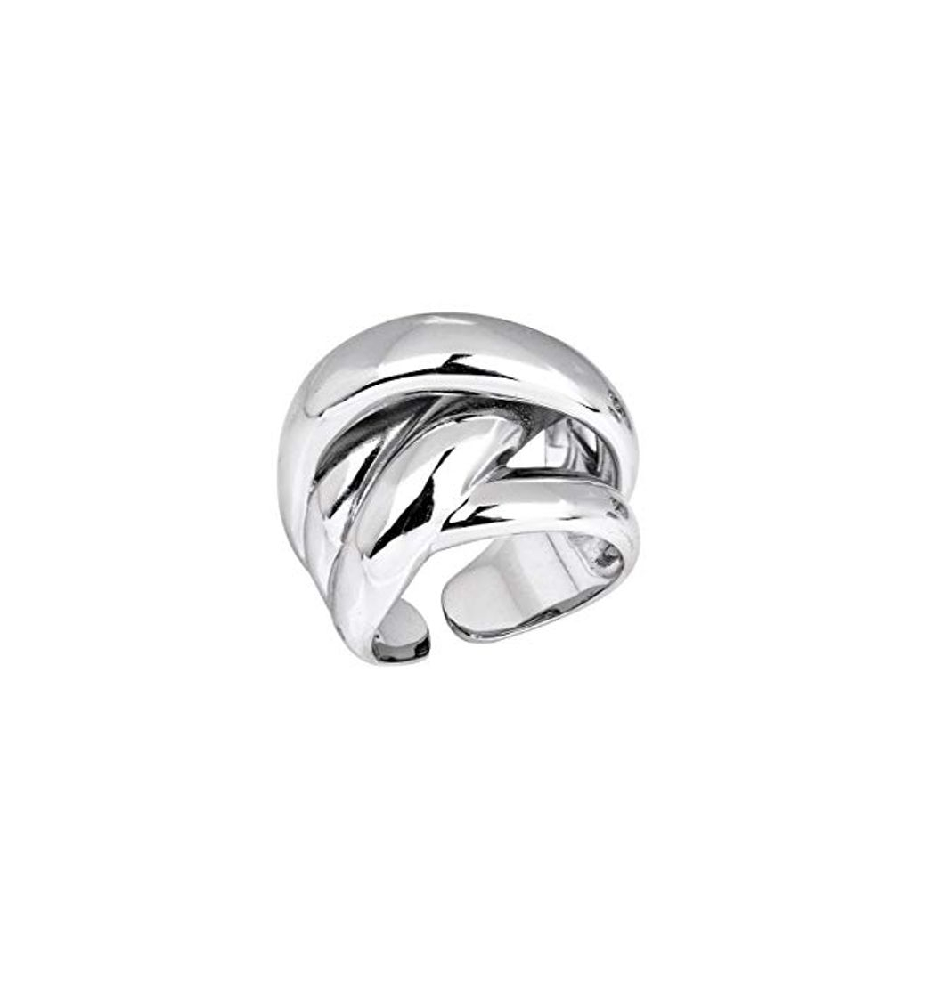 Producto VIDAL & VIDAL Anillo mujer ancho de plata con tiras cruzadas