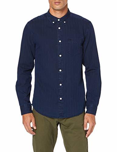 Product Wrangler LS 1pkt Bdown Shirt Camisa, Azul