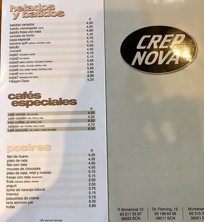 Restaurants CREP NOVA BONANOVA