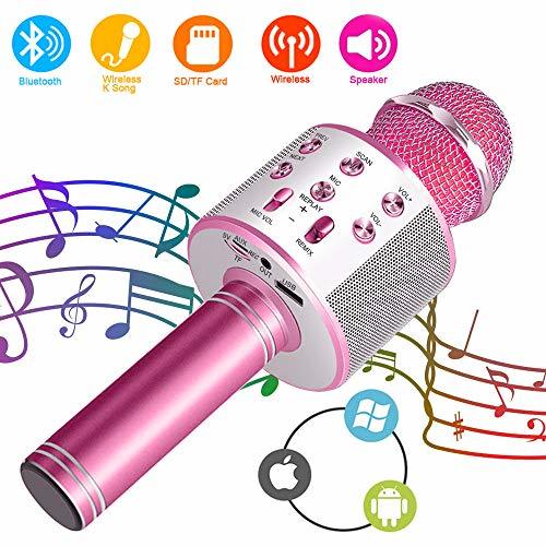 Product Suntop Micrófono Karaoke Bluetooth, Micrófono Inalámbrico Bluetooth, Bluetooth Altavoz, Micrófono Karaoke Portátil