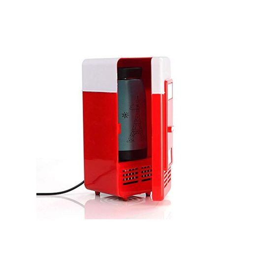 Lychee Mini Nevera Electrica USB Refrigerador Silenciosa Portátil con Refrigeración y Función