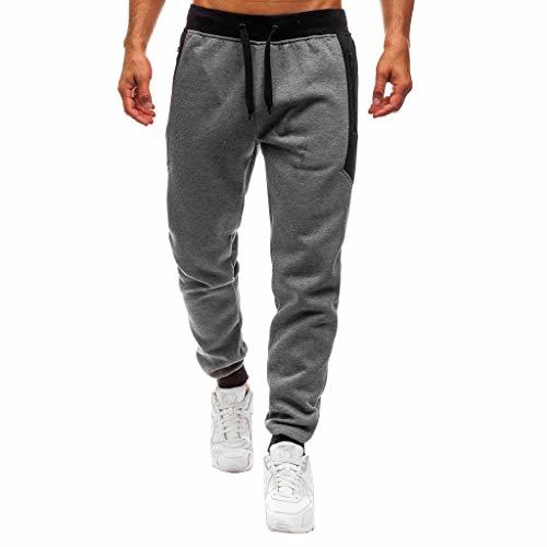 Fashion Pantalón para Hombre Casual Jogging Algodón Pantalones de chándal Sueltos Ocasionales Hombre