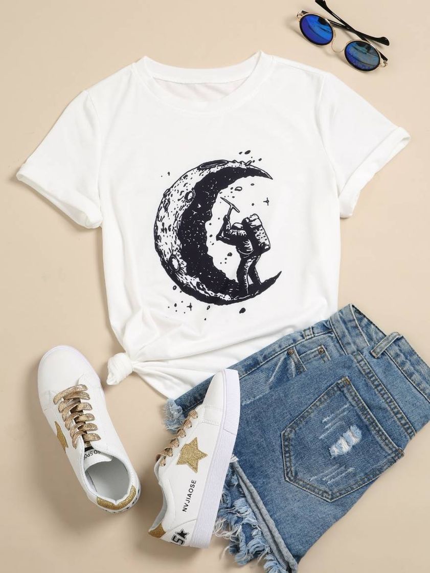 Moda Camiseta astronauta