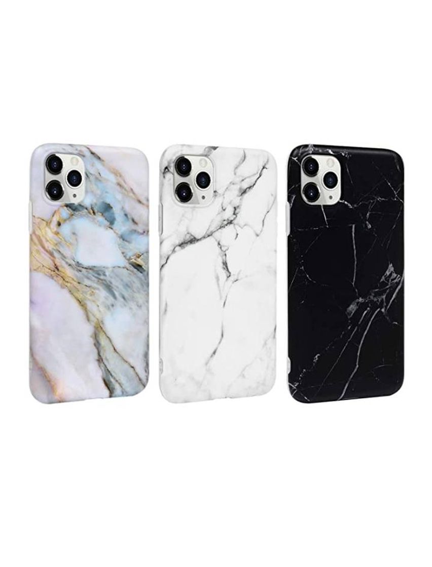 Fashion Pack de 3 fundas mármol para iPhone 11