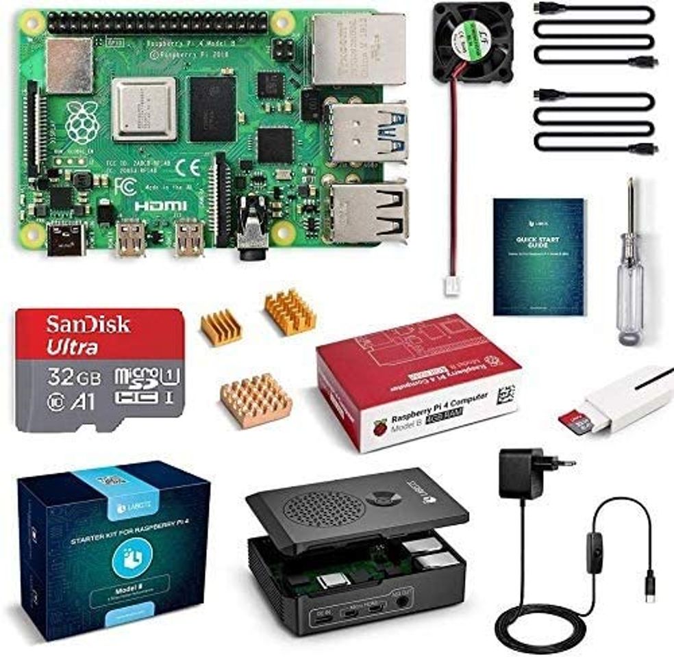 Electronics LABISTS Raspberry Pi 4 Model B Kit de 4 GB con SD