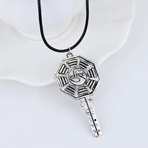 Moda Película Lost The Dharma Swan Octagon Symbol Necklace Collar con Forma de