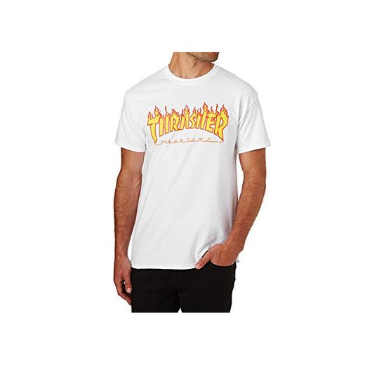 Camisetas Thrasher con logo Thrasher Flame blanco L