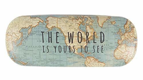 Vintage Map The World Is Yours Hard Glasses Case