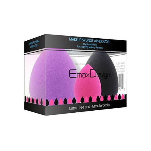 EmaxDesign Set de 3 esponjas para aplicar maquillaje