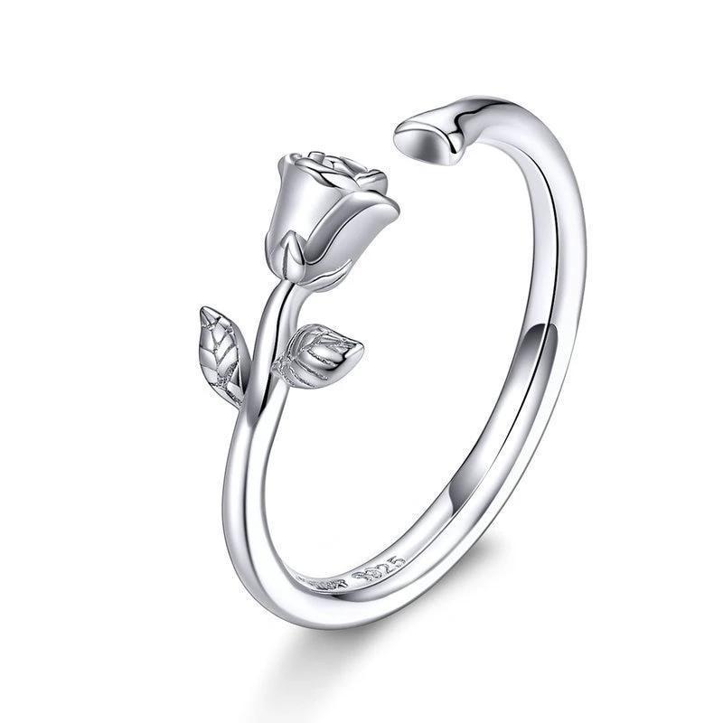 Anillo "Rose" Plata de 1ª Ley – LePetiteMarie 