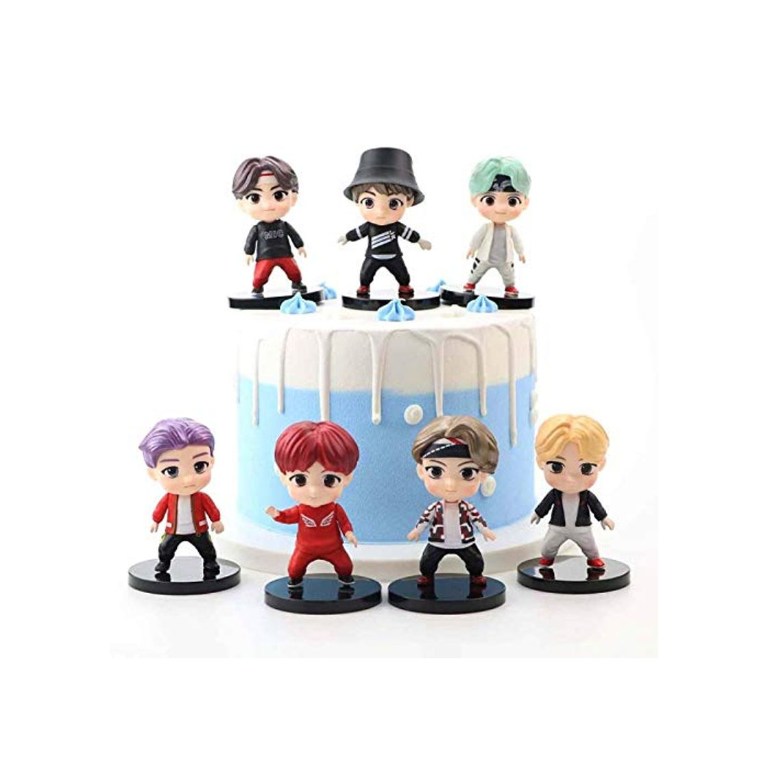 Producto 7PCS BTS Cake Topper Fingure Personajes Juego De Figuras De Acción Juguetes Toppers De Pastel Y Favores De Fiesta para BTS Proveedor