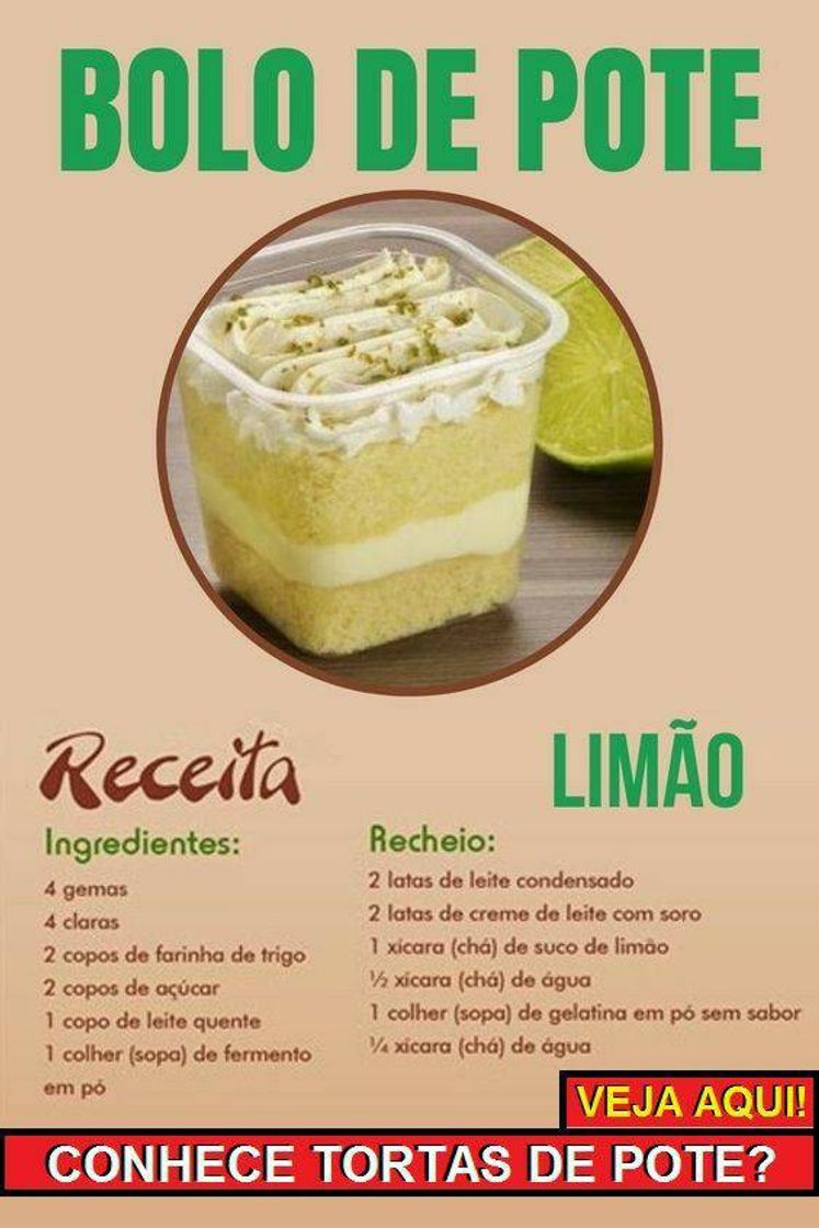 Moda Bolo de Pote limão 🍋😋