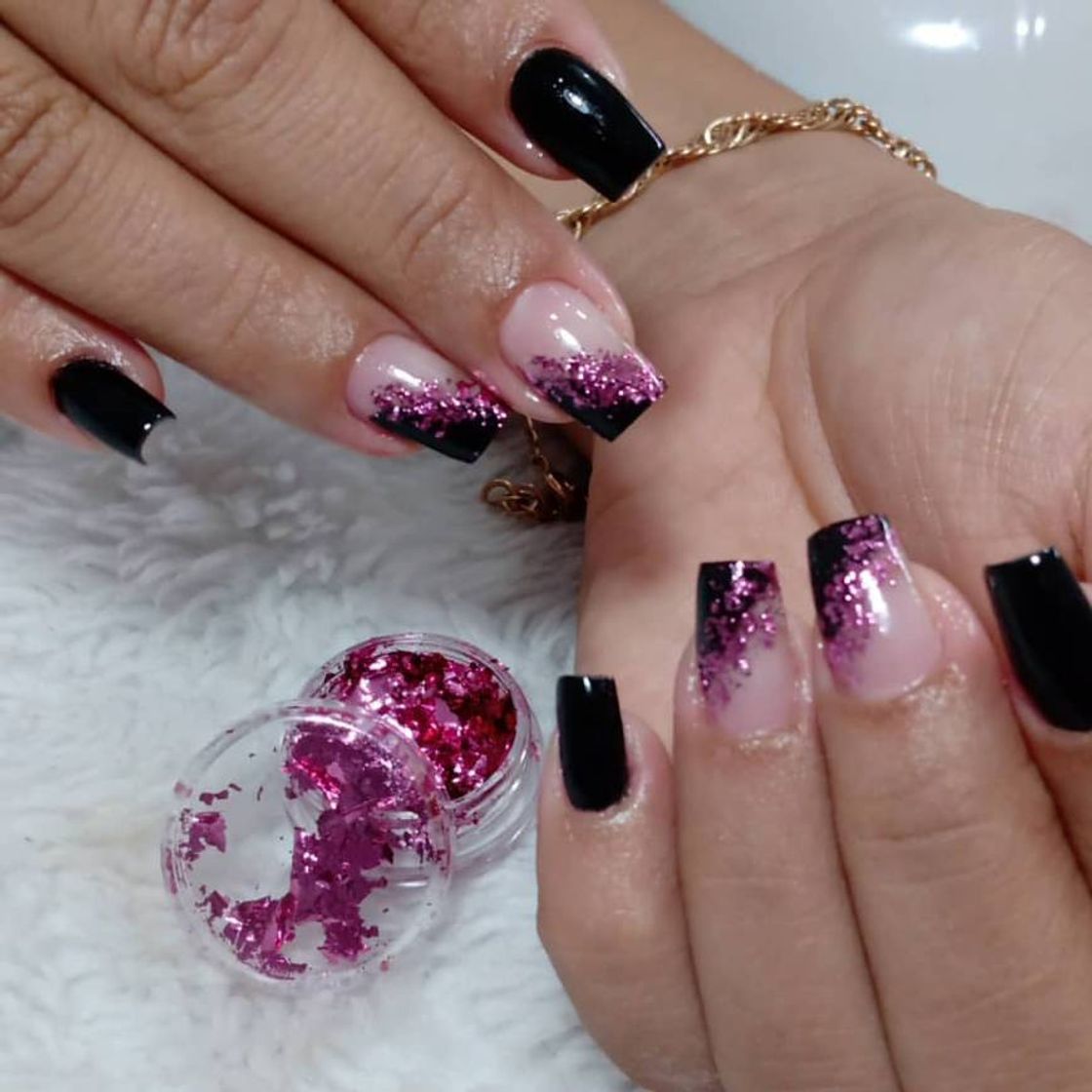 Fashion Black com glitter