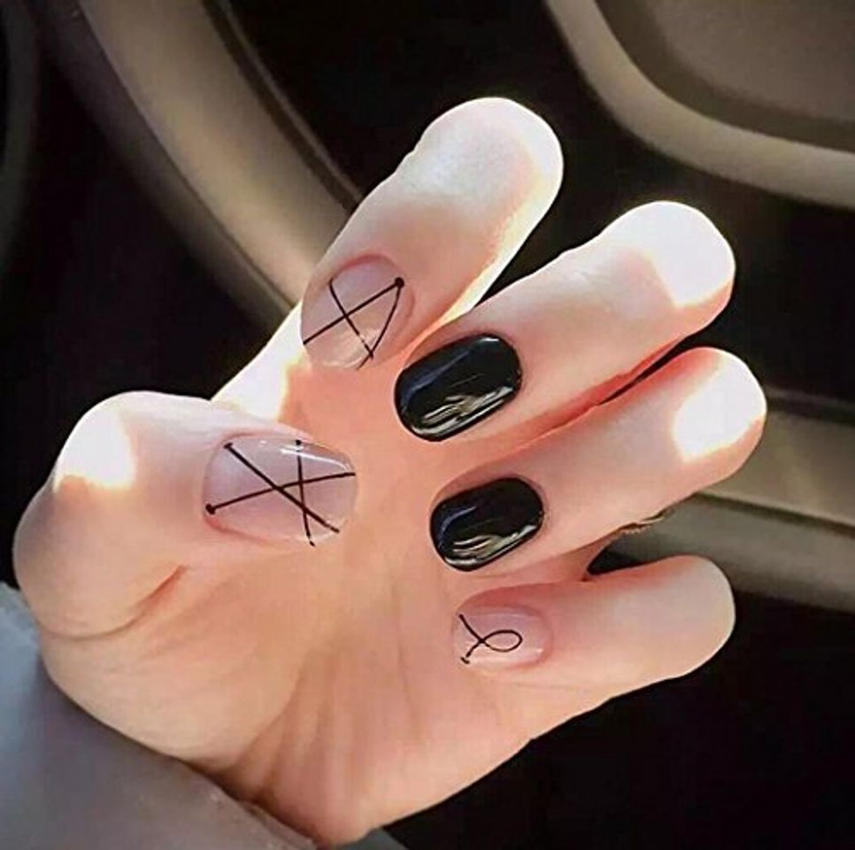 Social Uñas postizas Jovono, cortas, para mujer y niña, sin pegamento