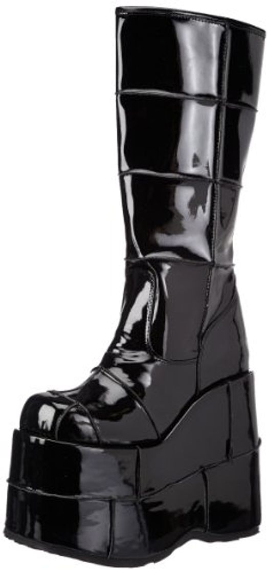 Demonia STACK-301 - Zapatos de tacón para mujer, Negro