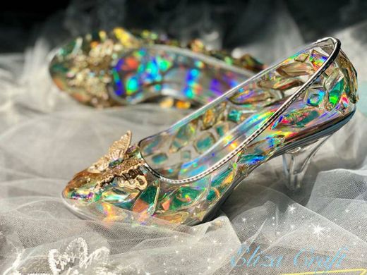 Cinderella Crystal Diamond transparent glass slipper princes
