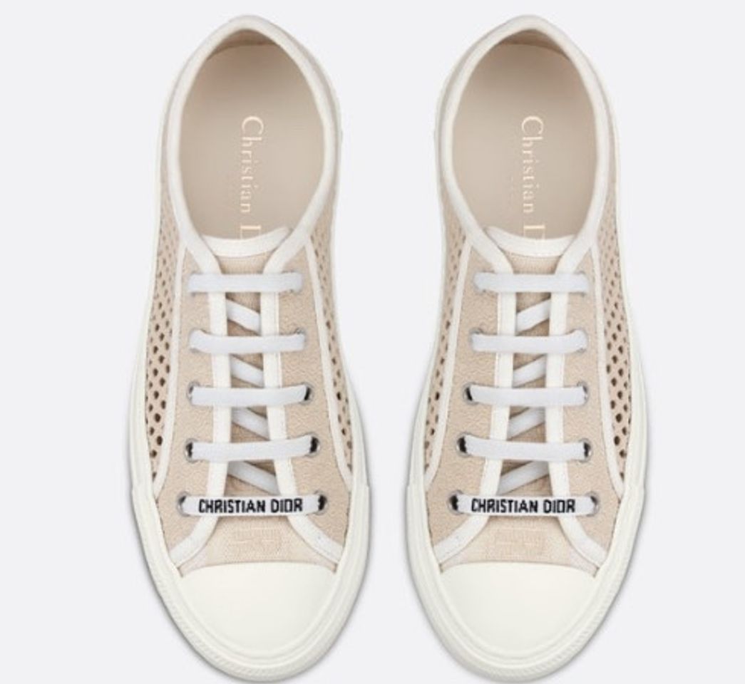 Social Sneaker Walk'n'Dior Bordado de malla color crema - El Calzado ...
