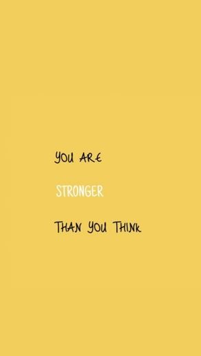 you are strong