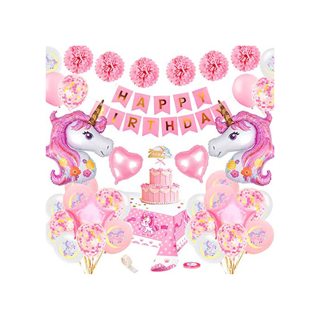 Productos specool Unicornio Decoración de cumpleaños para niña