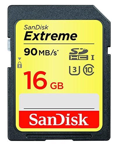 SanDisk Extreme 16GB SDHC UHS-I U3 memory card