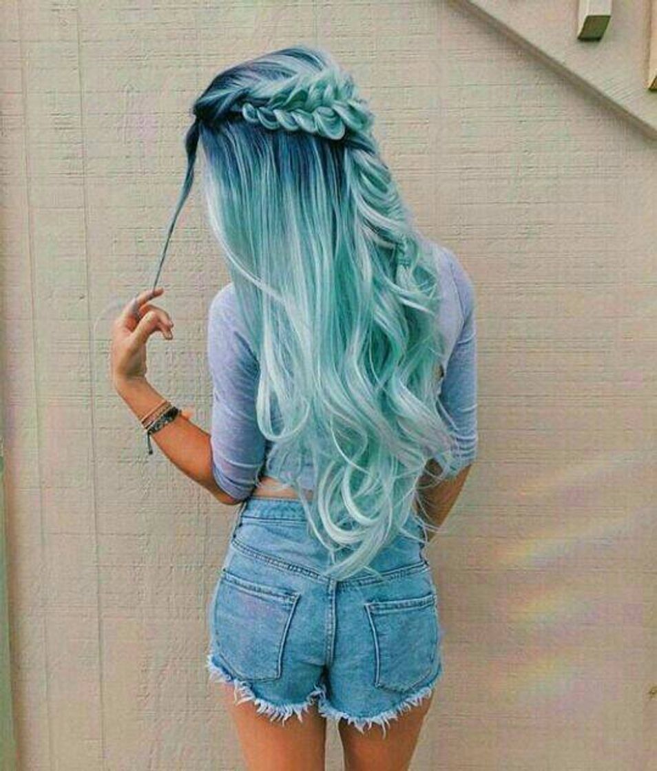 Moda cabelo azul 💙