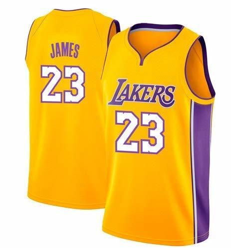 NBA Lebron James, NO.23 Lakers Retro, Camiseta de Jugador de Básquetbol, Bordado