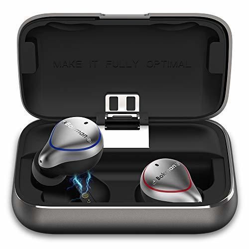 Auriculares Bluetooth, bokman O5 Auriculares Bluetooth Inalámbricos Mini Twins Estéreo IPX7 In-Ear