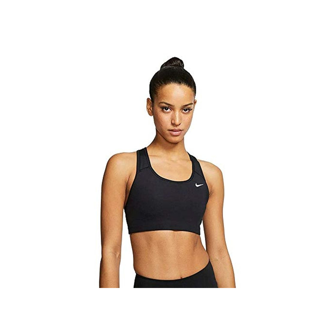 Moda NIKE Med Non Pad Bra Sujetador de Deporte, Mujer, Black/